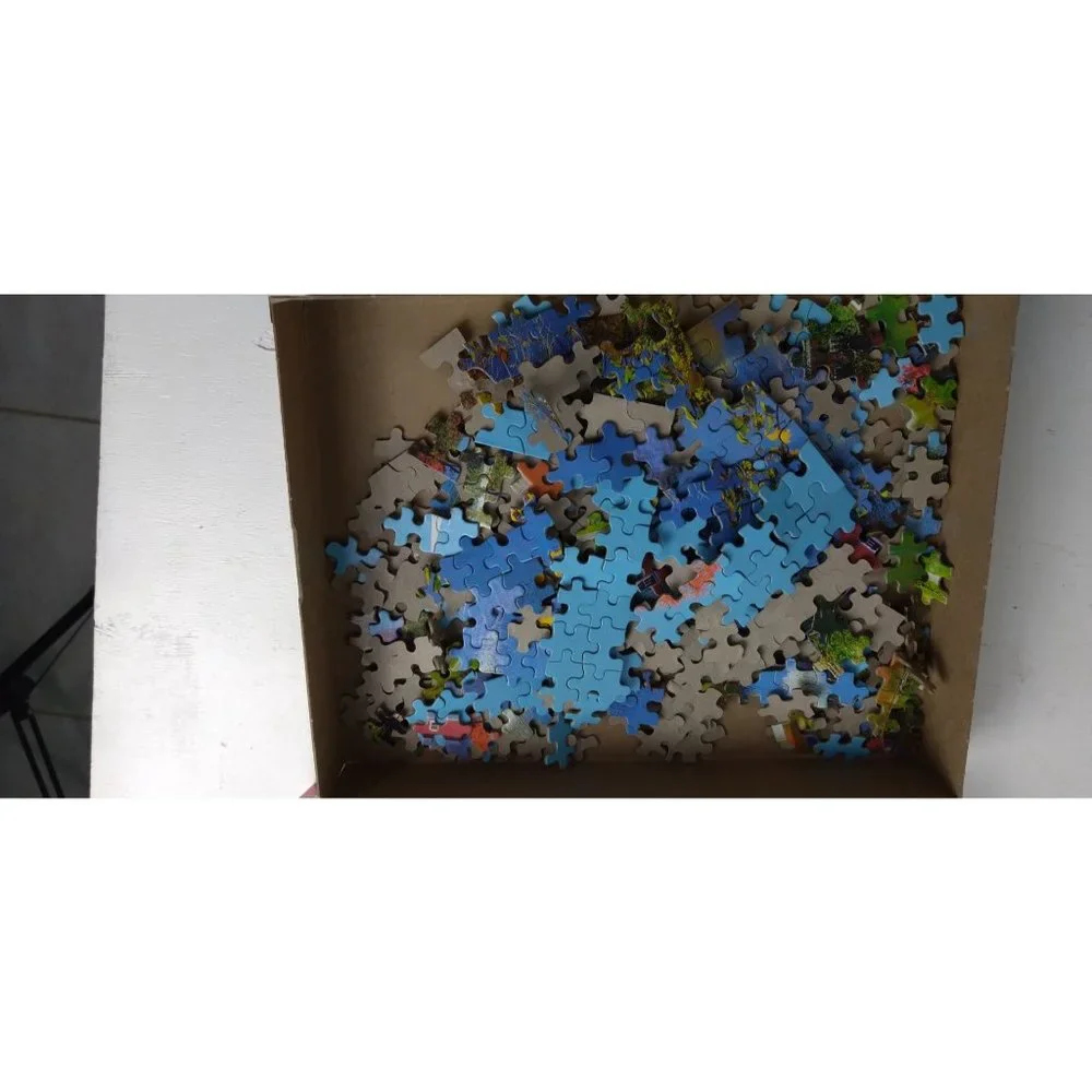 MB 1000 pc Puzzle Countryside Covered Bridge Scenic View Bath NH‎